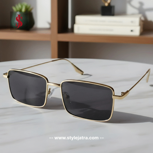 Trendy Metal Gold Frame Sunglasses